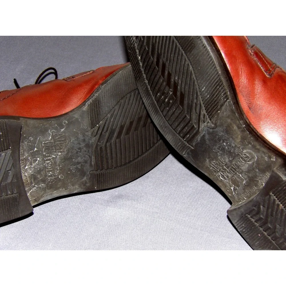 ALLEN EDMONDS Brown Leather Split Toe‎ 3754 STOCKBRIDGE Oxford Shoes Men's 7